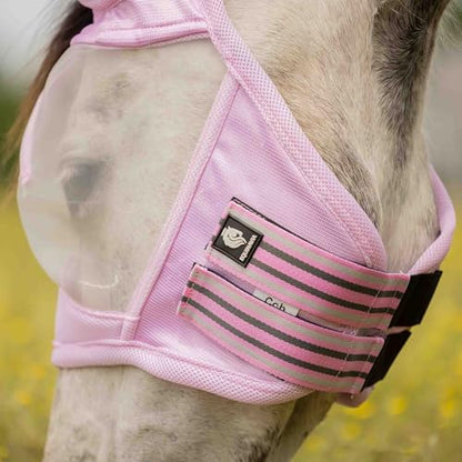 Equinavia Algard Soft Mesh Horse Fly Mask with Ears, 45 SPF UV Protection - color: Sweet Pink, size: Pony