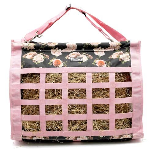 Jeffers Expression Extend Feed Hay Bag for Horses - Rose Garden