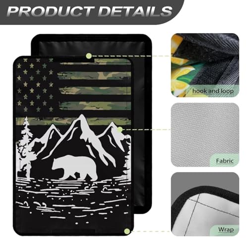 American Flag Mountain Print RV Door Windows Shade Universal Travel Trailer Sun Shade 17.3"x 26" Inches RV Entry Door Window Shade RV Blackout Shades Sunproof Keep Car Cool - color: American Flag Mountain