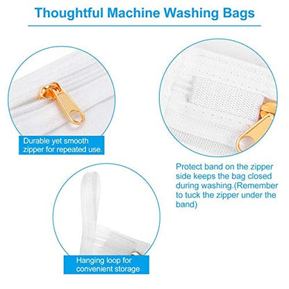 GOGOODA 2 Pack Delicates Laundry Bags, Fine Mesh Wash Bag with Hanging Loop - size: 2 Set(2 Large)