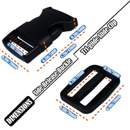 5/8 Inch Buckles Kit, 10 Buckles for Backpack Fanny Pack Belt Dog Collars - color: 5/8 Inch Buckles