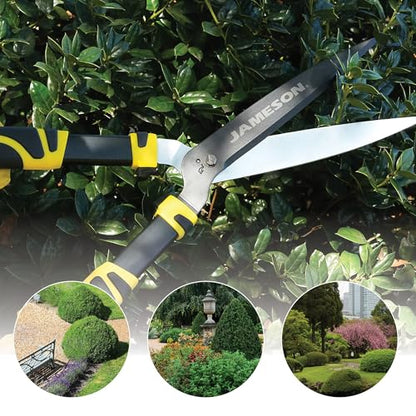Jameson Heavy-Duty Hedge Shears – 23″ with Ultra-Sharp Non-Stick Blades, Lightweight Aluminum Frame, and Shock-Absorbing Grip