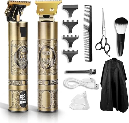 Men Professional Hair Clipper, Men's Cordless Hair Clipper, Suitable for haircutting and Beauty. Home use Rechargeable Hair Trimming Set - color: Professional Hairdressing Kit