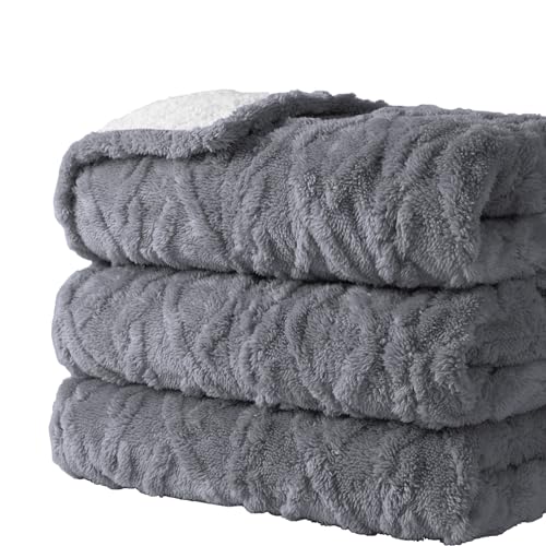 Heated Blanket Queen Size, Soft Plush Electric Blanket,Grey - color: Grey, size: Queen