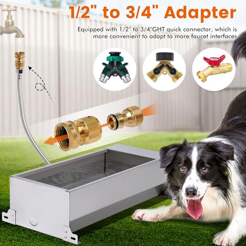 Automatic Dog Water Bowl Dispenser for Large Dogs Outdoor Auto Fill