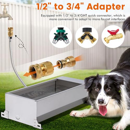 Automatic Dog Water Bowl Dispenser for Large Dogs Outdoor Auto Fill