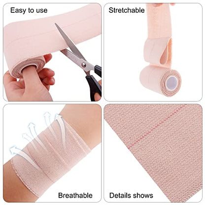 BQTQ 12 Rolls Elastic Adhesive Tape 4 Inch Self Adherent Stretch Bandages - size: 4 Inch 12Rolls