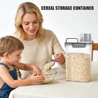 2 Pack 3 Lbs Pet Dog Cat Food Bird Seed Storage Containers for Travel -Grey - color: Grey-3L 2Pack