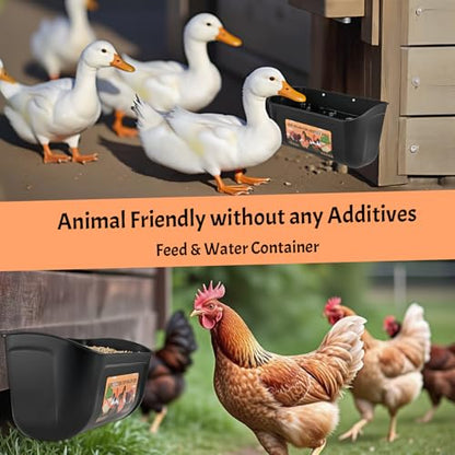 Cieex 3 Pack Hanging Chicken Feeder, Duck Feeder for Outside with Clips