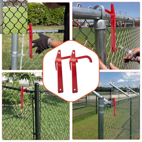 10Pcs Chain Link Fence Metal Banana Clip, Tensioning and Stretching Tool, Fence Top Rail Fabric Hanging Tool