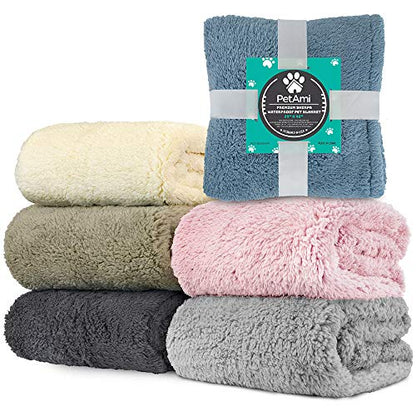 PetAmi Fluffy Sherpa Waterproof Dog Blanket for Medium Pet Cat 29x40, Pink - color: Pink, size: Medium (29x40)