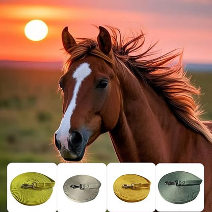 Horse Training Lunge Line with Alloy Trigger Buckle for Accurate Equestrian Training of 32.8 ft(10 Meters) - color: Blue