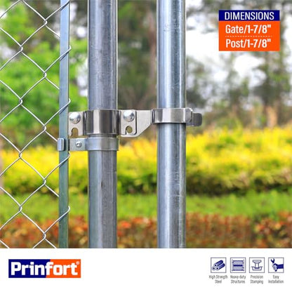 Heavy Duty Stainless Steel 1-7/8" x 1-7/8" Chain Link Fence Gate Fork Latch with Hole for Padlock（Fit 1 7/8" Gate Frame） 1Pack - size: 1-7/8''x1-7/8''-1P