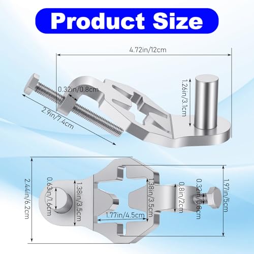 T-Post Gate Hinge Pins Heavy Duty 5/8 Inch 2 Pack T Post Gate Hinge Kit for Farm Garden Backyard Gates Hanger Easy Install