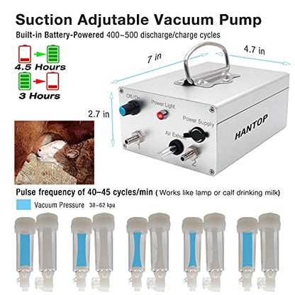 Pulsating Vacuum Pump Compatible with Hantop Milking Machine (Battery Pump (Adjustable)) - color: Battery Pump (Adjustable)