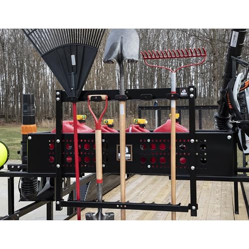 Buyers Products LT46 Vertical Rack for Enclosed Landscape Trailers & Garage or Shed Walls Holds 5 Hand Tools, Accessories For Open & Closed Landscape Trailers, Landscape Tools