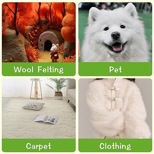 2 Pcs 7.67" x 4.48" Large Wooden Wool Carders for Needle Felting - color: Green Wool Carders