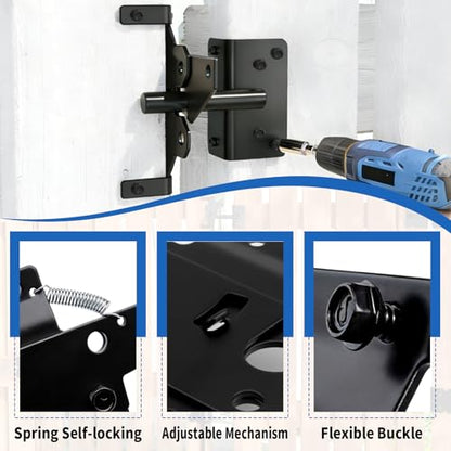 Self Closing Gate Hinges and Latch Kits for Vinyl/Wooden Fence Gates