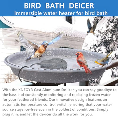 250W Bird Bath Heater - Suitable for Livestock, Poultry, Horses, Cows, Birds, and Chicken Waterers - Winter Use Indoors/Outdoors - Aluminum Cast for Efficient Heating