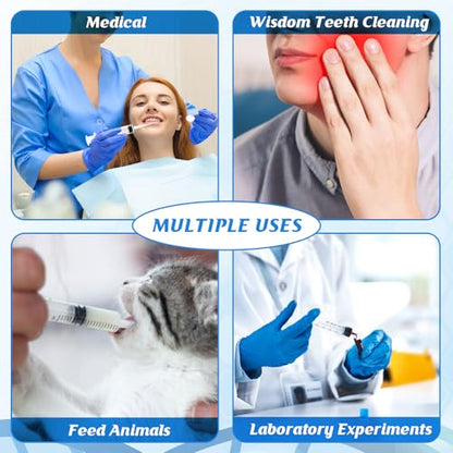 Wisdom Teeth Syringe, 12ml Dental Irrigation Syringe (10 Pack) - style: Straight Tip 10 Pack