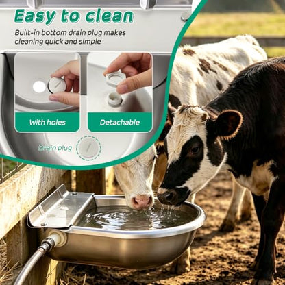 Automatic Livestock Waterer Bowl,304 Stainless Steel Float Valve Pet Bowl