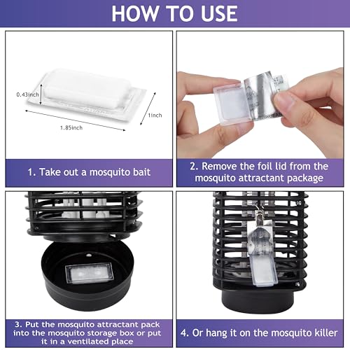 6 Mosquito Attractant Bait Lure Refill for Bug Zapper, Compatible All Trap - size: 6 pack