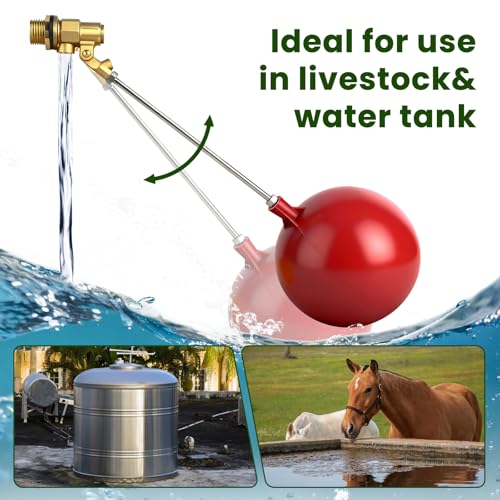 Stainless Steel Float Valve for Water Tank and Trough,1/2-3/4 Inch Size Options for Reliable Water Level Management in Various Applications with Durable Build (0.98in) - size: 25mm/0.98inch