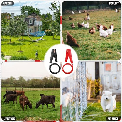 Electric Fence Wire Connect Solar Electric Fence Charger and Fencing System - size: 3.3 FT
