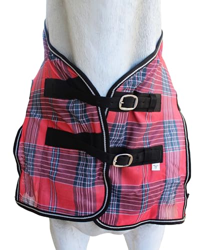 66" Horse Mesh Sheet Summer Spring Airflow Mesh 7339 - color: Red Black Plaid, size: 66 inches