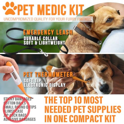 EVERLIT Pet Medic First Aid Kit | 95 Pcs Vet-Approved Medical, Outdoor & Emergency Supplies for Dogs, Cats, Animal Care | Travel-Friendly Compact Bag for Home, Car and Travel (Valentine Lace) - color: Valentine Lace