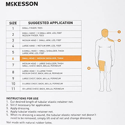 McKesson Tubular Elastic Retainer Net Dressing, 18 1/2 in x 25 yd, 1 ct - size: Size 6 1 Count