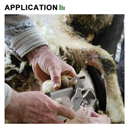 Goats Hoof Nipper 8" Carbon Steel Farrier Tool Multi-Purpose Hoof Trimmers with Plastic Grips for Cattle Sheeps Horses