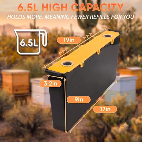 4 Pack 6.5L Bee Hive Feeder, Bee Frame Feeder, Deep Frame Water Feeder, Bee Feeder for Beekeeping Supplies Equipment Tools (Yellow, 4 Pack 6.5L) - color: YELLOW, size: 4 Pack 6.5L