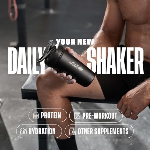 BlenderBottle Sport Flip Stainless Steel Shaker Bottle 24 oz Grey - color: Grey, size: 24 Ounces, style: Flip