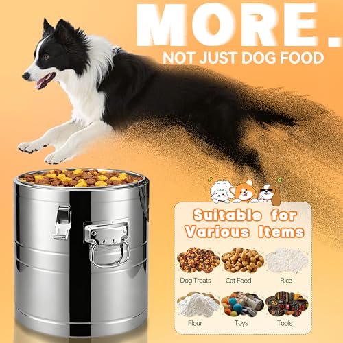 40lb Dog Food Storage Container, Airtight Stainless Steel - size: 40lb