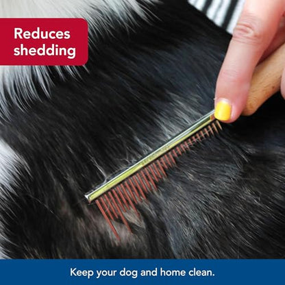 Coastal Pet Safari Dog Shedding Combs - Dog Shedding Brush for Dogs with Short and Long Hair - Different Sized Teeth for Undercoat Rake - 7" x 1.5" - size: 7" x 1.5" (Pack of 1)