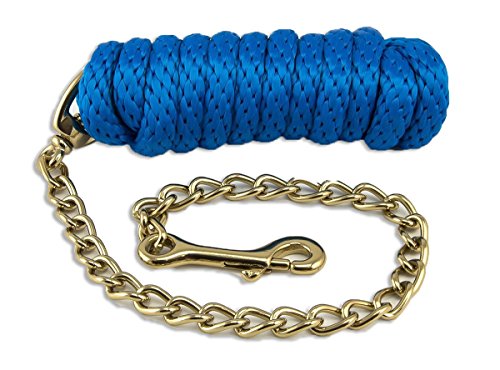 Basic Poly Lead Rope with Chain - color: Royal Blue