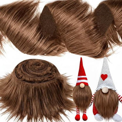 Tatuo 2 X 60 Inch Brown Fake Fur Fabric for Crafts Sewing DIY - color: Brown, size: 2 x 60 Inch