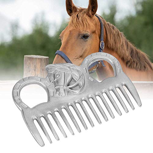 Metal Horse Comb Portable Horse Mane and Tail Comb Horse Grooming Comb Livestock Comb for Cleaning Hair Removing Loose Undercoat Knots