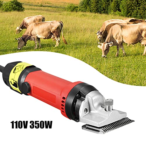 350W Electric Horse Hair Shearing Grooming Machine Animal Fur Shears Clippers Wool Cutter Professional Sheep Clipper for Goats Sheep Dog Cattle Farm Livestock Pet and Heavy Duty Animals Hair Grooming - color: 350w 6 Gear