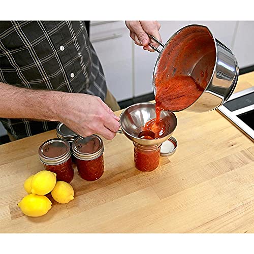 Küchenprofi 18/10 Stainless Steel Jam Funnel - Silver - Metal Funnels For Kitchen Use - Wide Mouth Kitchen Funnel - style: Jam