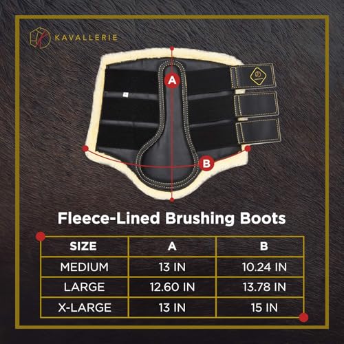 Kavallerie Classic Tendon Boots, Impact-Absorbing Material, Breathable & Evenly Distribute Pressure, Protect Tendon and Ligaments, Anti-Slip, Anti- Sore and Moisture Repellant Show Jumping Boots - color: Support Boots(fleece), Black