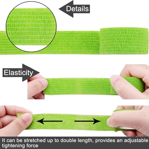 BQTQ 168 Rolls Elastic Adhesive Tape 1 Inch Self Adherent Stretch Bandages - color: Rich Colors, size: 1 Inch