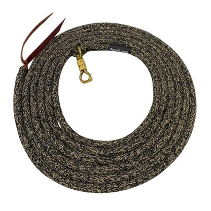 PARELLI 22 Foot Line Ground Training Rope - Strong Everyday Use All-Purpose Large Horse Lead Rope with Loop & Latigo Popper | 9/16" Diameter Smooth Yachting Braid, Vaquero - color: Vaquero
