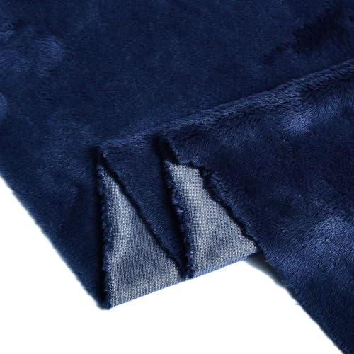 Surf turtle Navy Blue Super Soft Minky Fabric by The Yard, 36"x60" - color: Navy Blue
