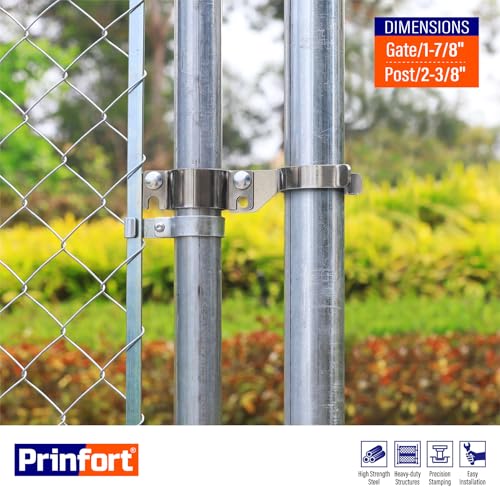 Heavy Duty Stainless Steel 1-7/8" x 2-3/8" Chain Link Fence Gate Fork Latch with Hole for Padlock（Fit 1 7/8" Gate Frame） 1Pack - size: 1-7/8''x2-3/8''-1P