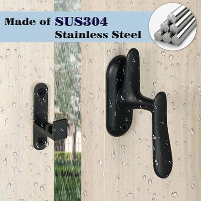 Alise Flip Latch Lock 360 Degree Swinging Gate Latches Door Lock,Black - color: Black, size: Large Size