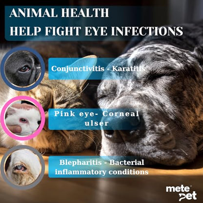 Vetromycin Plus Pet Eye Cream Health for Dogs, Cats, Cattle, Sheep, Horse, Bird 0.35 oz / 10 gr, 1 Tube