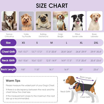 Queenmore Dog Winter Coat, Cold Weather Fleece Dog Jacket, Small Dog Coat - color: Purple, size: X-Small