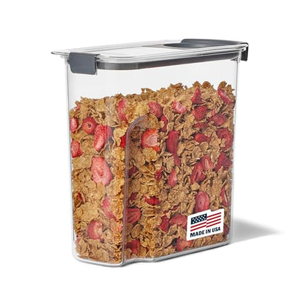 Rubbermaid Brilliance Airtight Cereal Food Storage Container, Shatterproof, BPA-Free and Dishwasher-Safe, 32oz Capacity - size: 18 Cup